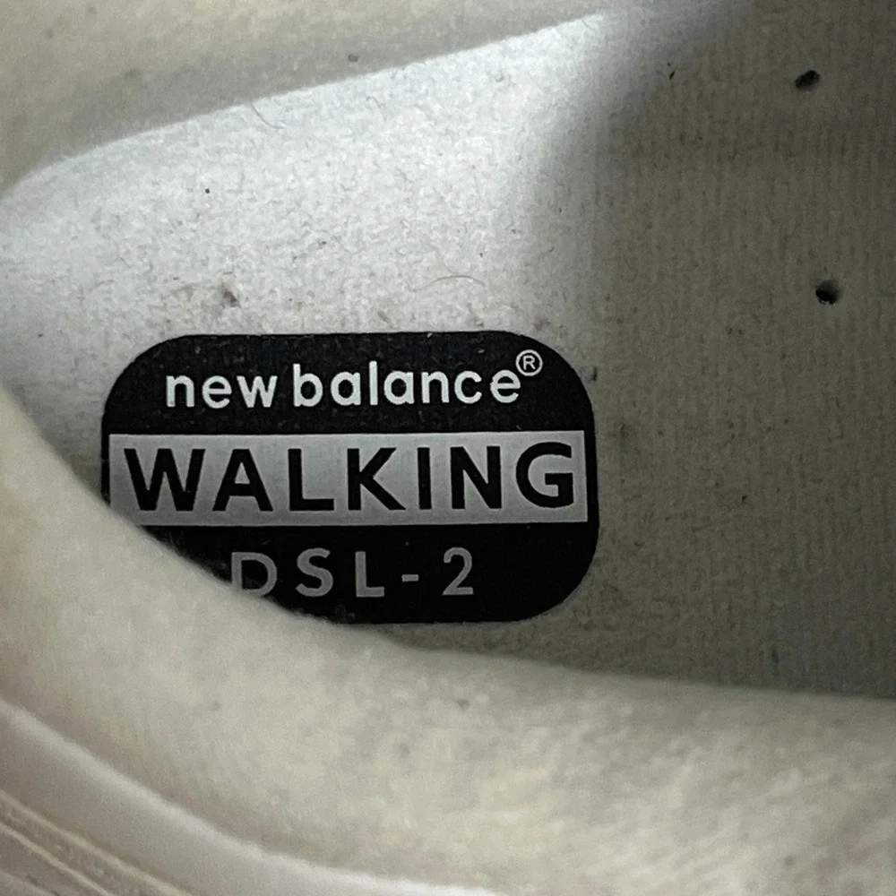 New Balance white leather